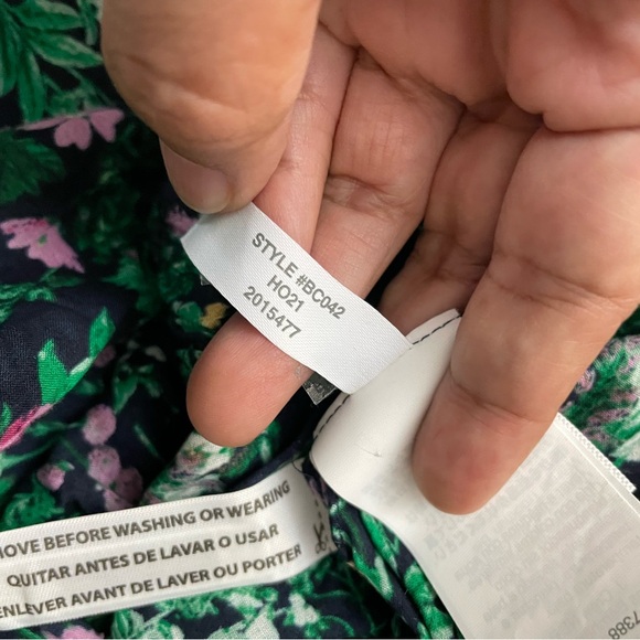 J. Crew Winter Garden Floral Cotton Voile Maxi Skirt Green Women's Sz M B3 - Picture 7 of 8